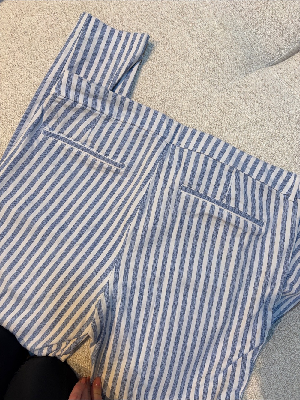 Old Navy Blue and White Striped Waistband Pants - Picture 4 of 5